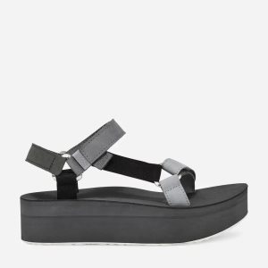 Teva Universal Leather Damen Plateau Sandalen Grau (Österreich)